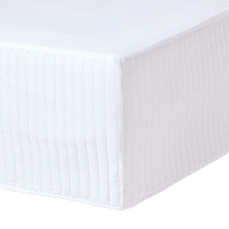 Living & Co Valance Quilted Bed Wrap White Queen, , hi-res