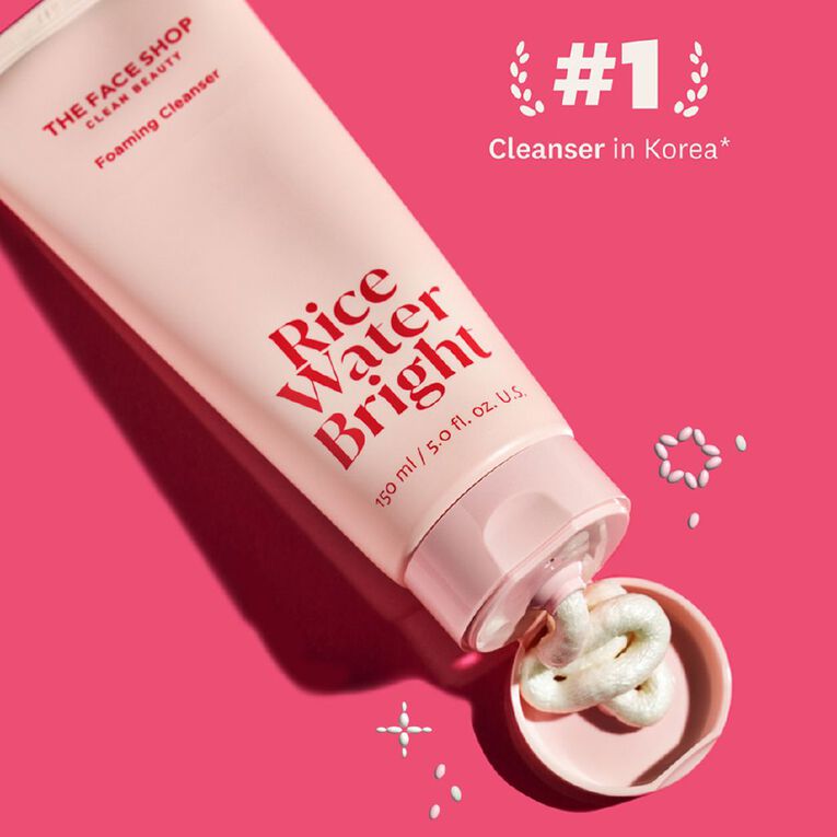 The Face Shop Rice Water Bright Foaming Cleanser 150ml, , hi-res