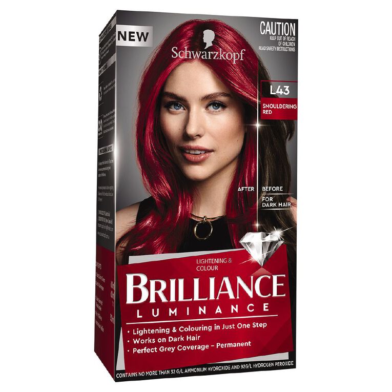 Schwarzkopf Brilliance Hair Colour Smouldering Red L43, , hi-res