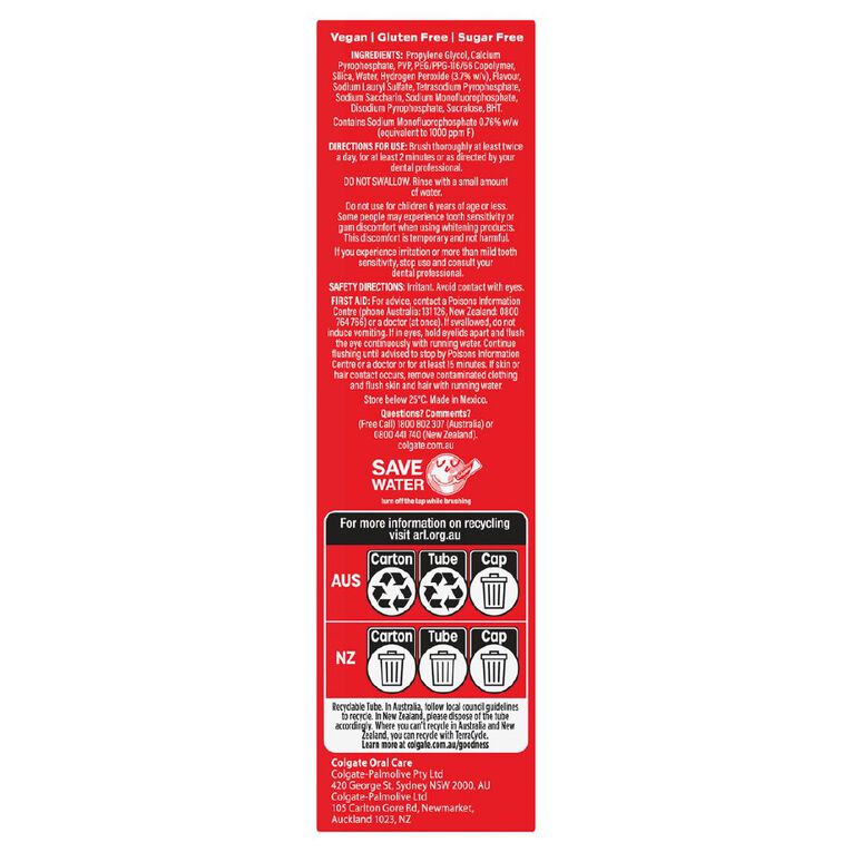 Colgate Optic White Renewal Lasting Fresh Toothpaste 85g, , hi-res