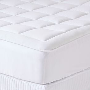 Living & Co Plush Microfibre Mattress Topper 800gsm White Queen