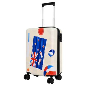 Glenn Jones 56cm Hard Side Carry On Suitcase New Zealand Flag