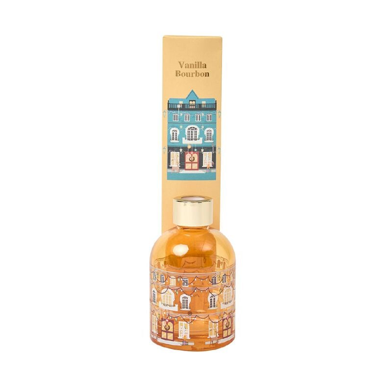 Wonderland Home Festive Reed Diffuser Vanilla Bourbon Gold 100ml, , hi-res