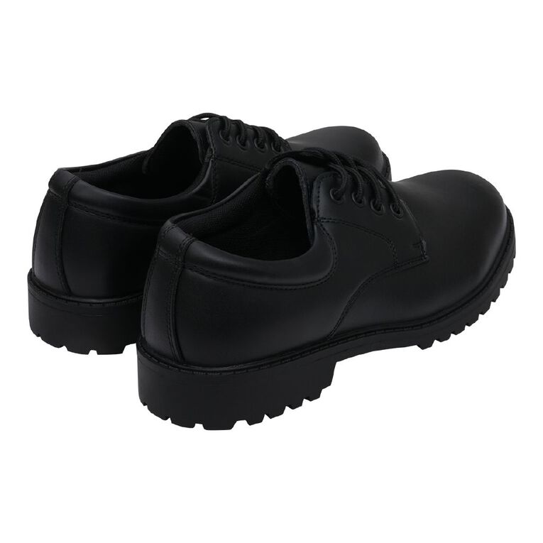 Young Original Senior Kid's Boston Lace Up School Shoes, Black, hi-res