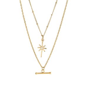 2 Layer Star and Bar Necklace