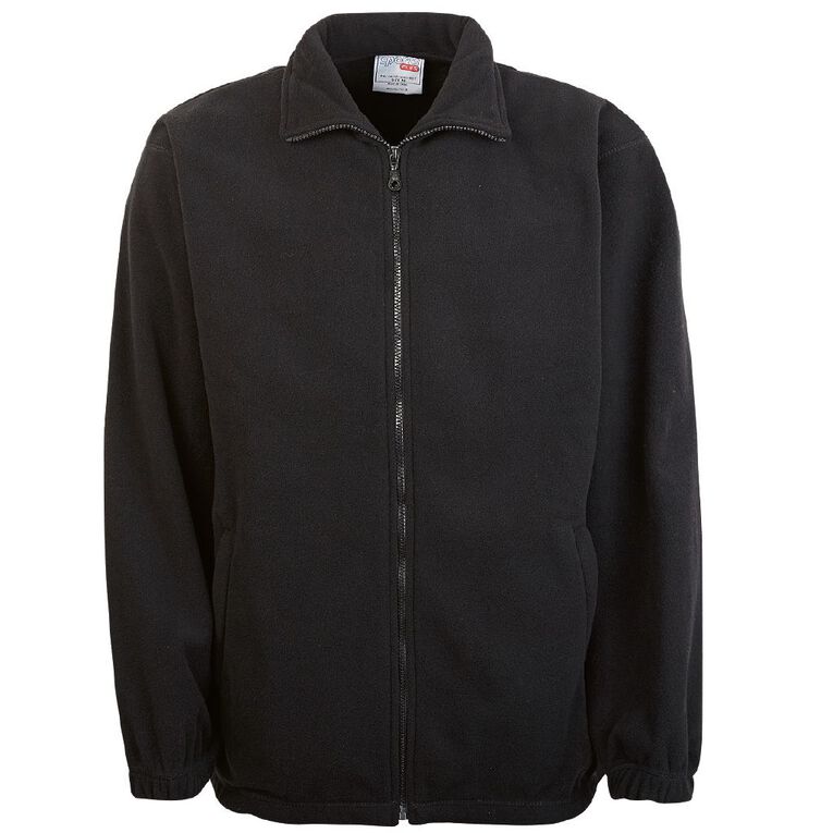 Schooltex Full Zip Polar Fleece Jacket, Black, hi-res