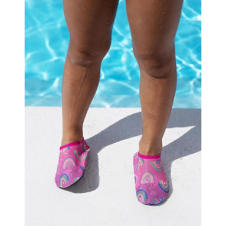 Zoggs Rainbow Antislip Socks Magenta, , hi-res