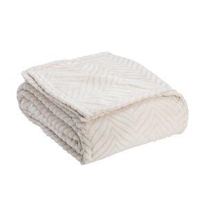 Living & Co Herringbone Blanket Cool Natural Queen