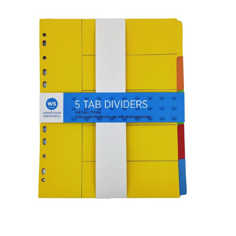 WS X Wide Coloured Dividers, , hi-res