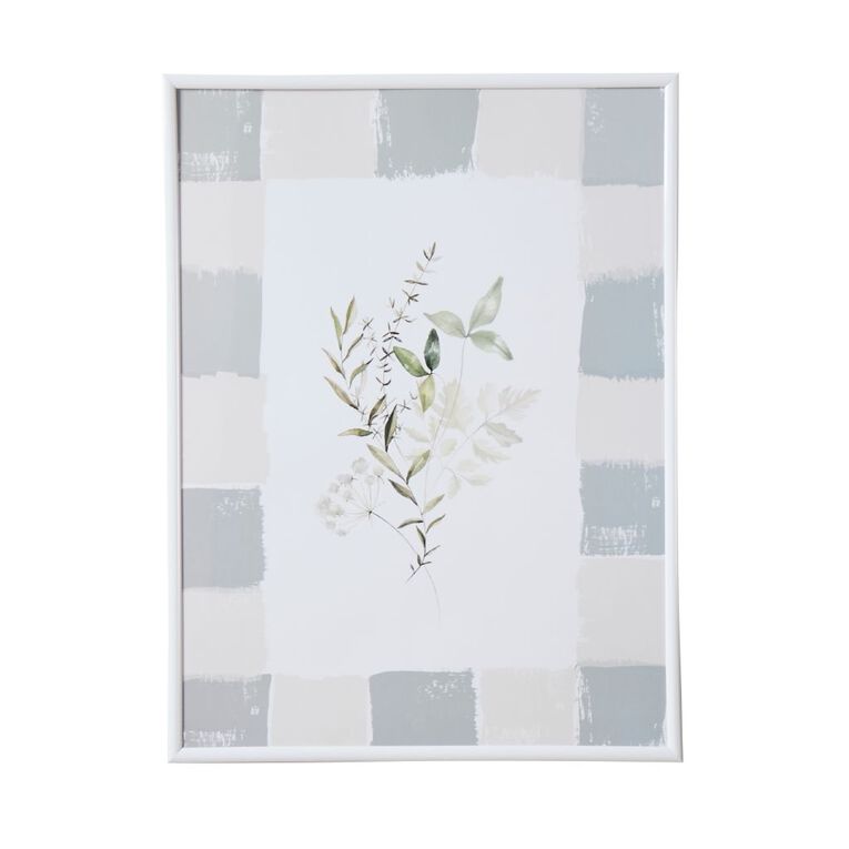 Living & Co Framed Print Vert Floral 30cm x 40cm, , hi-res