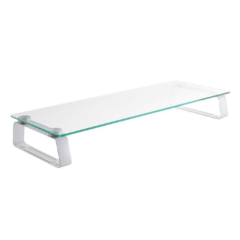 Bracom Universal Tabletop Monitor Riser Glass Top, , hi-res