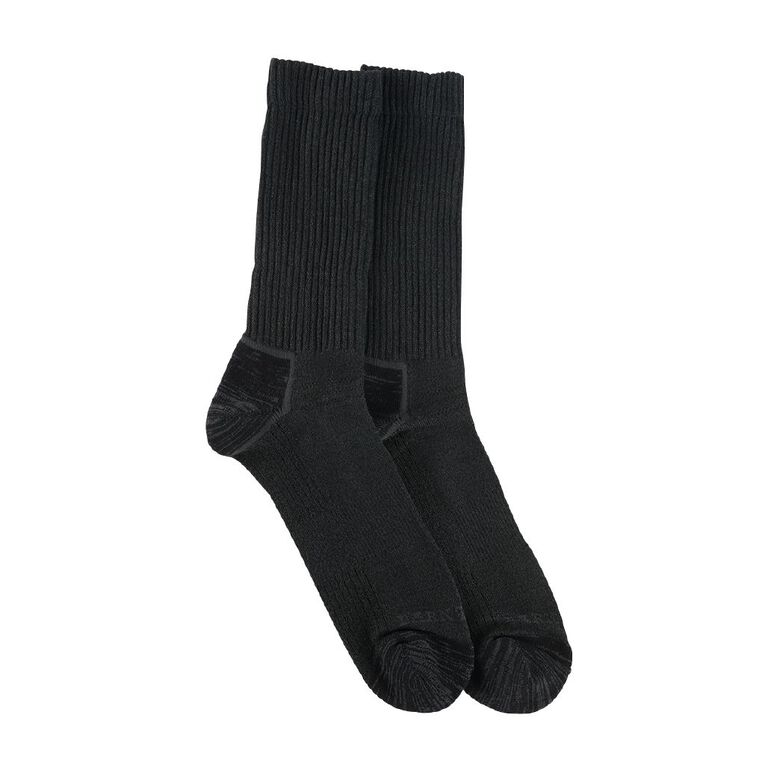 Darn Tough Men's Rib Crew Socks 2 Pack, Black, hi-res