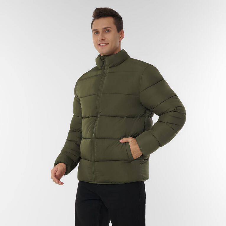 H&H Men's Puffer Jacket, Green Dark, hi-res