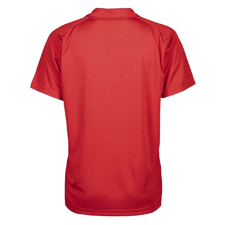 Schooltex Piopio College New Short Sleeve Polo with Embroidery, Red Mid, hi-res