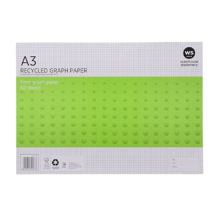 WS Graph Pad 5mm 50L Green A3, , hi-res