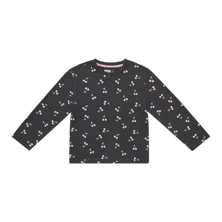 Young Original Relaxed Fit Long Sleeve All Over Print Tee, Grey Dark, hi-res