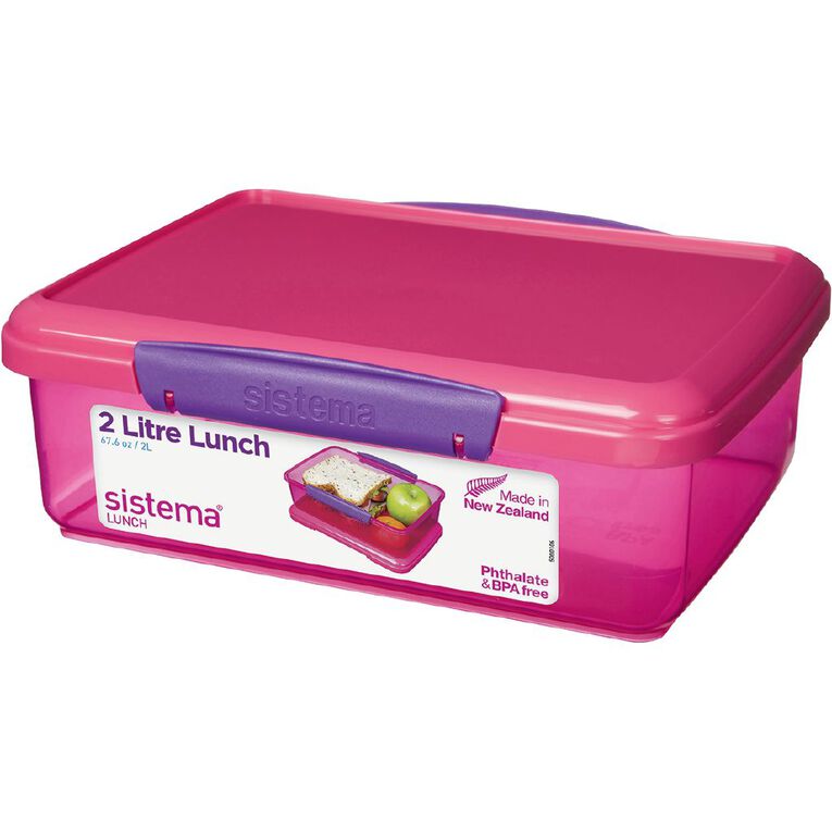 Sistema Klip It Tinted Lunch Box 2L Assorted, , hi-res