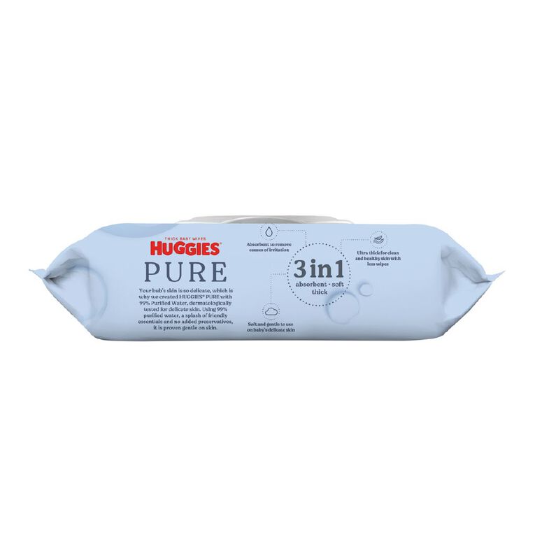 Huggies Thick Baby Wipes 99% Purified Water 72 Pack, , hi-res