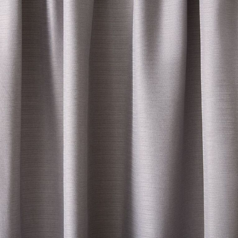 Living & Co Sienna Curtains Grey 230-330cm Wide/160cm Drop, , hi-res