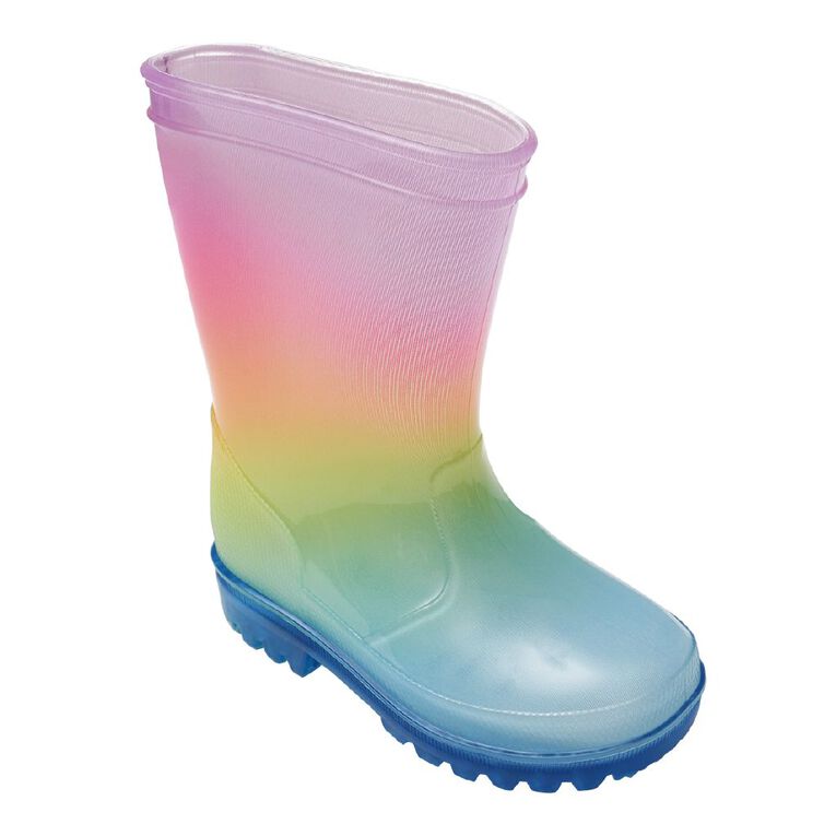 Young Original Junior Kids' Printed Light Up Gumboots, Multi-Coloured, hi-res