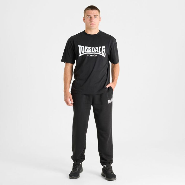 Lonsdale Unisex Trackpants, Black, hi-res