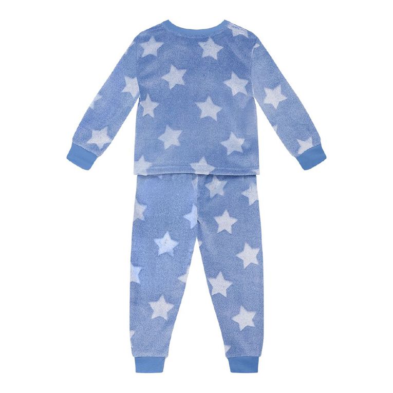 H&H Boys' Coral Fleece Pyjama Set, Blue Dark, hi-res
