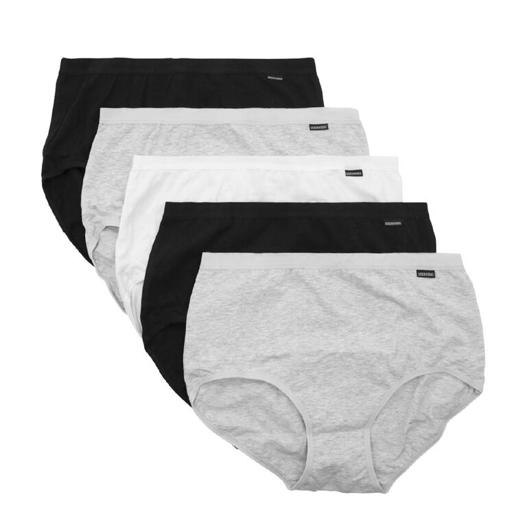 Underworks Women's Full Briefs 5 Pack, Multi-Coloured, hi-res