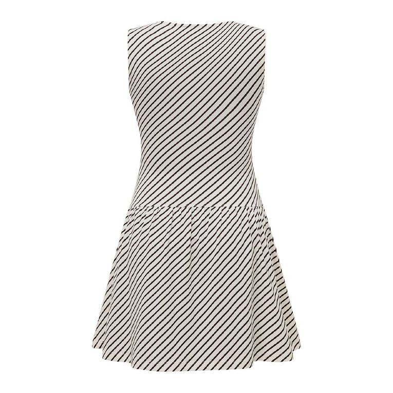 H&H Women's Boatneck Ruffle Hem Teried Mini, Cream, hi-res