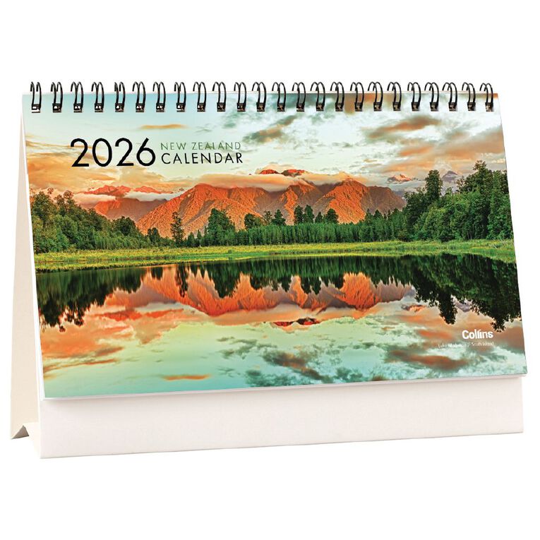 Collins 2026 Calendar Flip Over Desk NZ 217x100mm, , hi-res