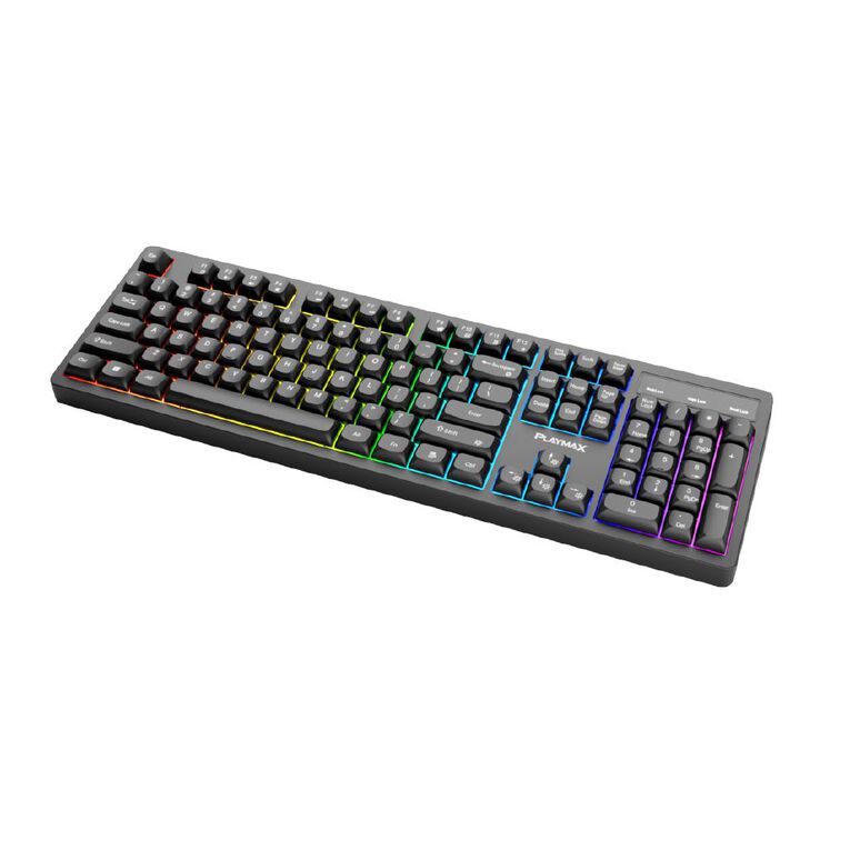 Playmax RGB Membrane Gaming Keyboard Black, , hi-res