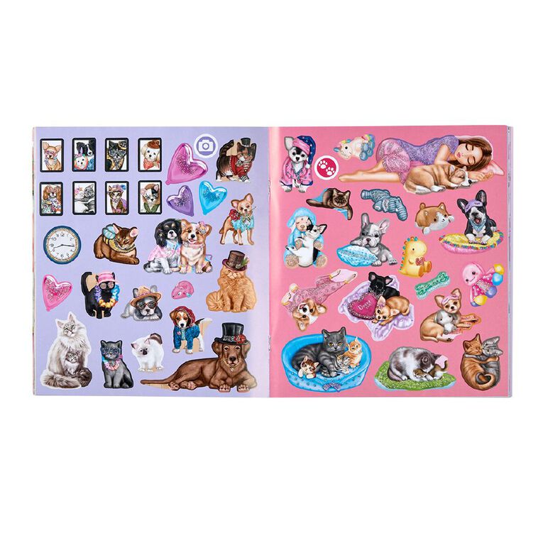 Artwrap Top Model Sticker World Kitty and Doggy Multi-Coloured, , hi-res