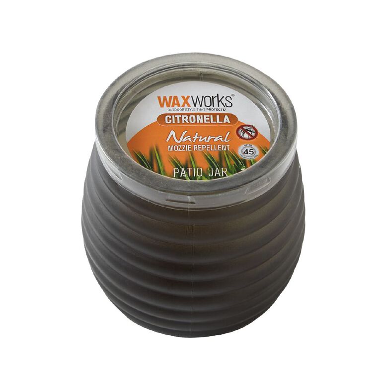 Waxworks Citronella Glass Patio Jar Candle 45 Hours Assorted, , hi-res