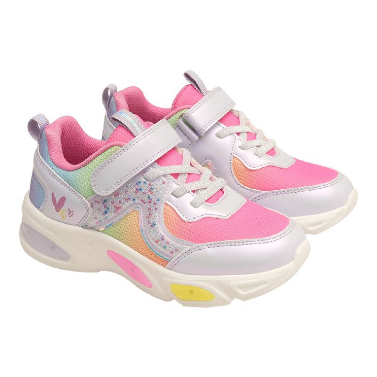 Active Intent Senior Kids' Confetti Light Up Sneakers, Purple Light, hi-res