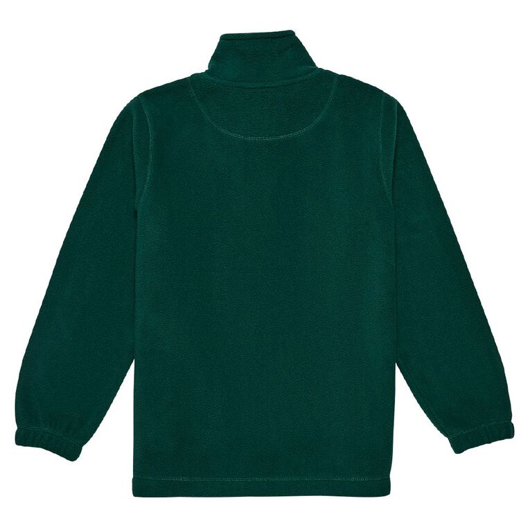 Schooltex Paroa Greymouth Polar Fleece Top with Embroidery, Bottle Green, hi-res