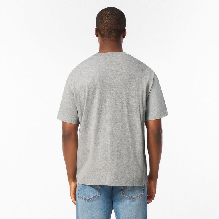 H&H Men's Midweight Embroidered Tee, Grey Marle, hi-res