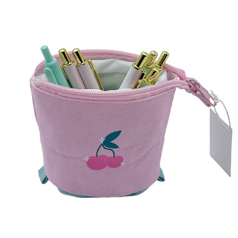 Uniti Stationery Clubhouse Pencil Case Stretchable Cherry Multi-Coloured, , hi-res