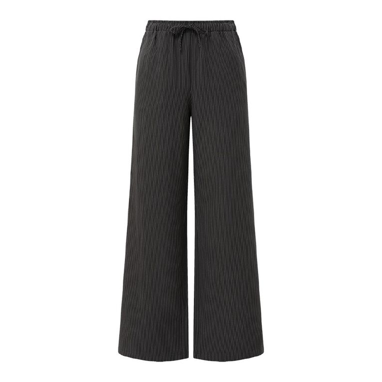 H&H Women's Pinstripe Wide Leg Pants, Grey Dark, hi-res