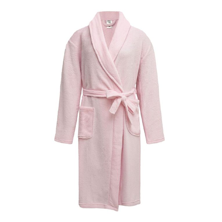H&H Women's Coral Fleece Robe, Pink Light, hi-res