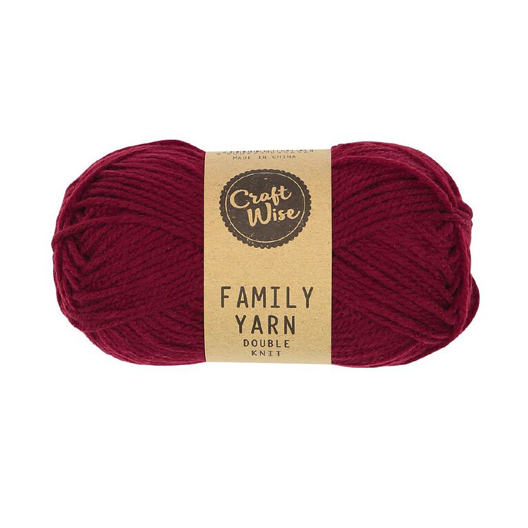 Uniti Double Knit Family Yarn Burgundy 50g, , hi-res