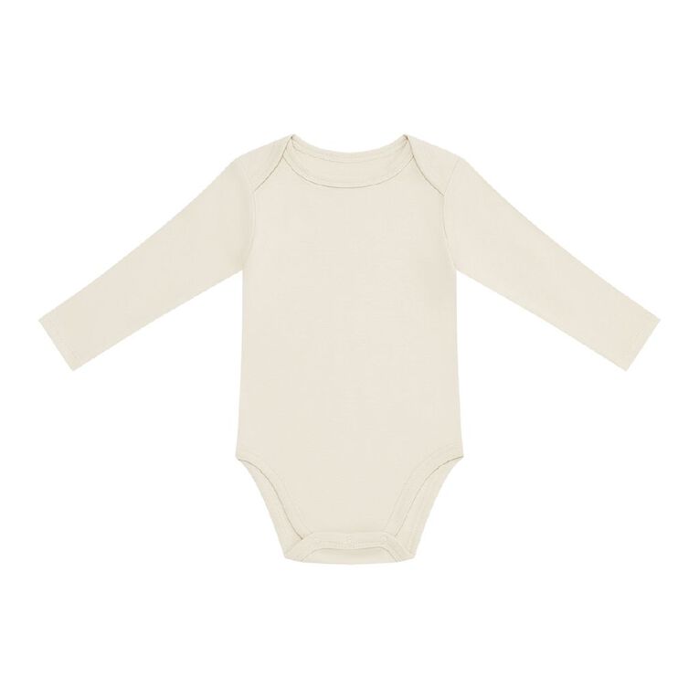 Young Original Babys' Long Sleeve Printed Bodysuit 3 Pack, Brown Light BUNNIES, hi-res