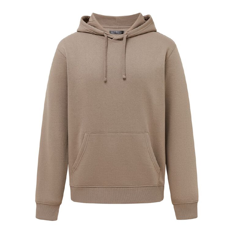 H&H Men's Plain Hoodie Sweatshirt, Brown Light, hi-res