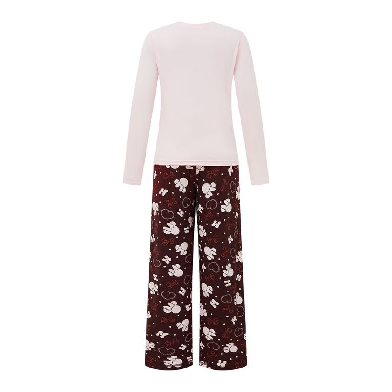 Minnie Mouse Women's Comfy Pyjama Set, Red Mid, hi-res