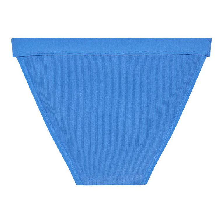 H&H Women's Rib Seamfree Tanga Briefs, Blue Mid, hi-res