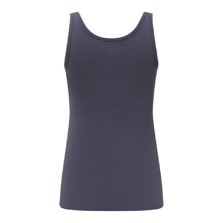 H&H Women's Stretch Longline Tank, Blue Dark, hi-res