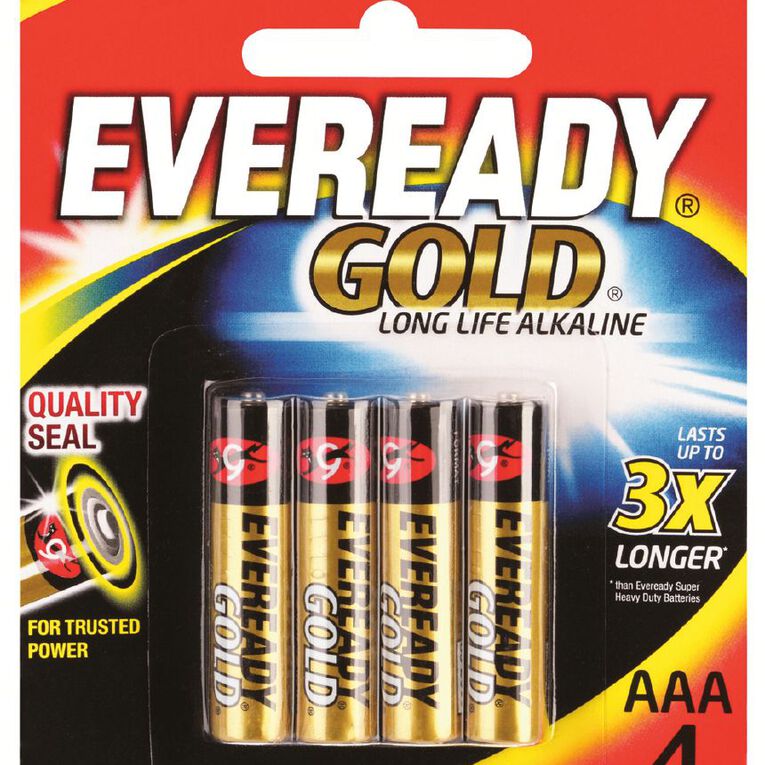 Eveready Gold Batteries AAA 4 Pack, , hi-res