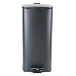 Living & Co Rectangle Pedal Bin Black 30L