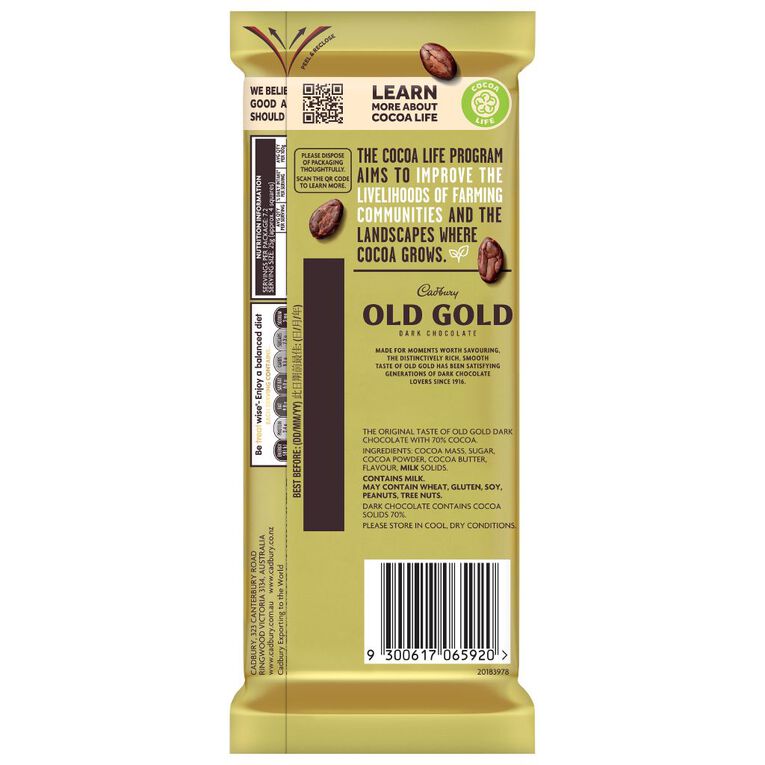 Cadbury Old Gold 70%