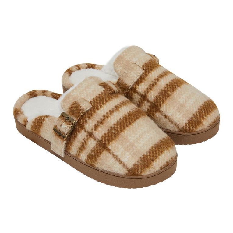 H&H Women's Beatrix Scuff Slippers, Natural, hi-res