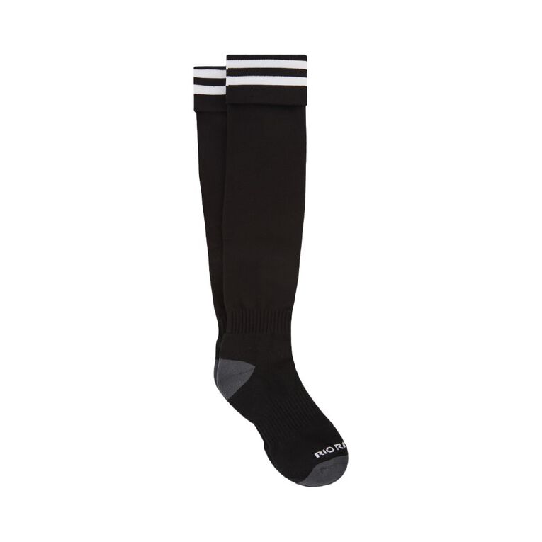 Rio Men's Footy Socks 1 Pack Black/White | The Warehouse