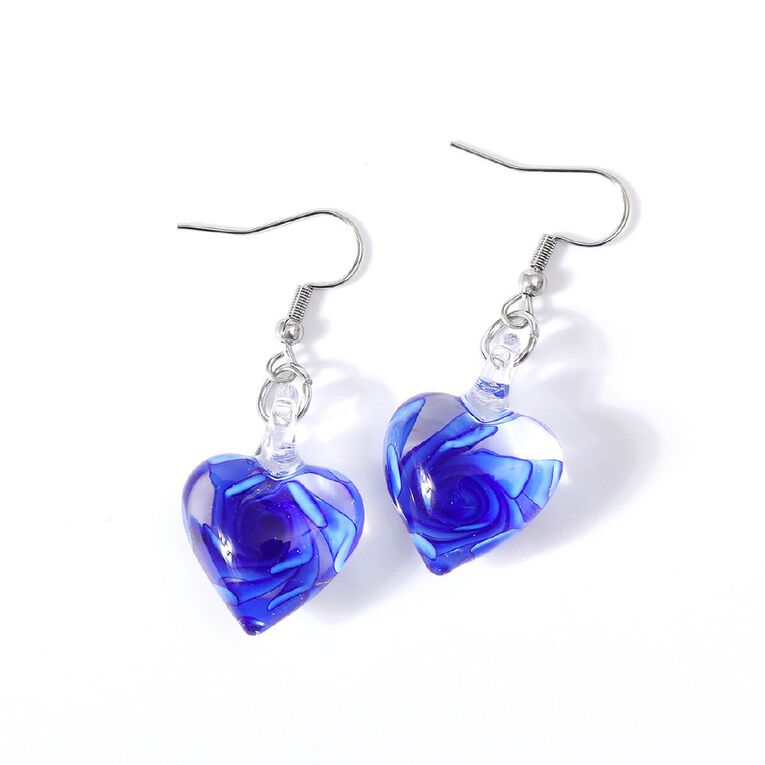 Kiwiana Stainless Steel Heart Earrings, , hi-res